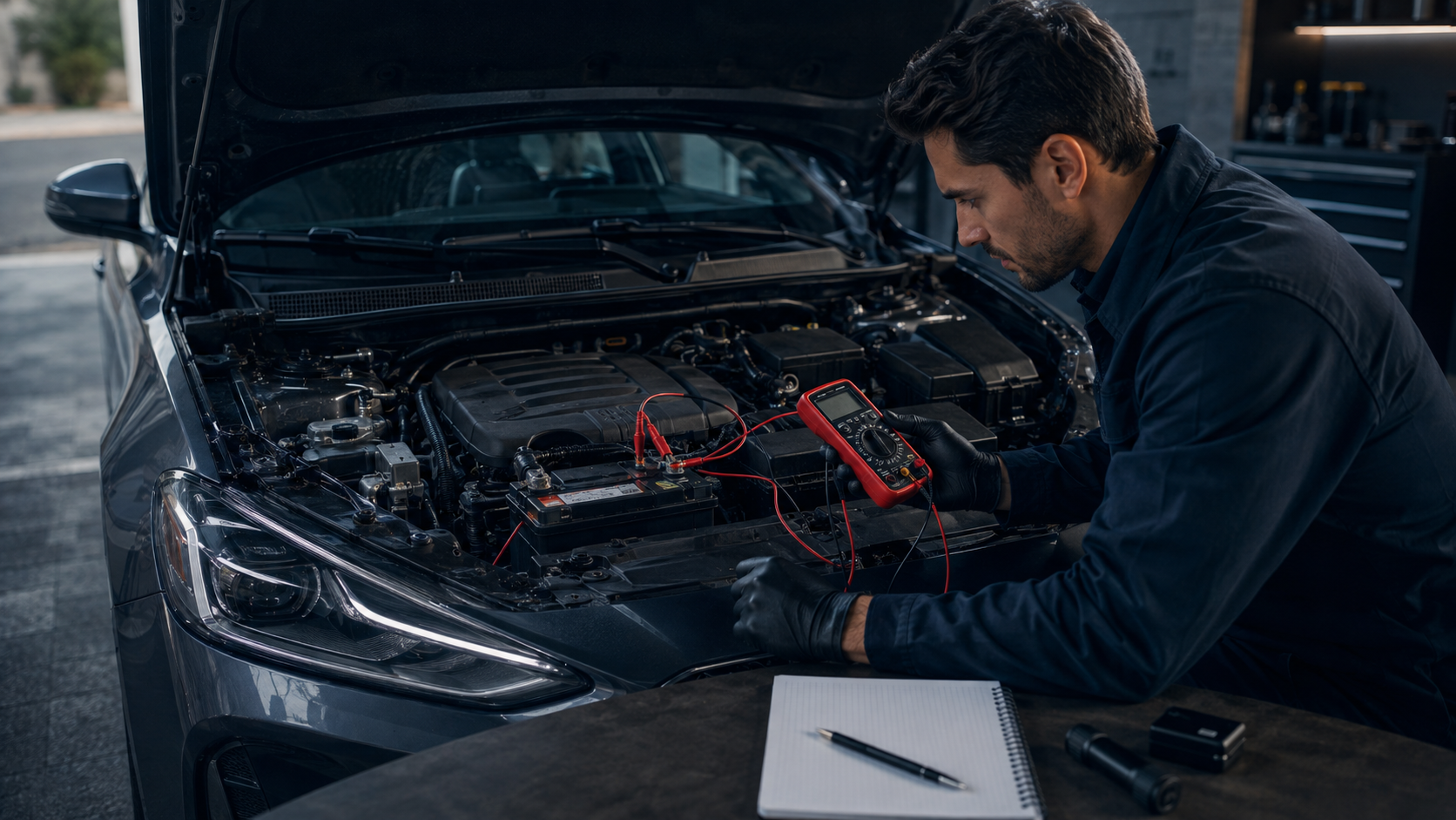 Vehicle battery-drain investigation after parking